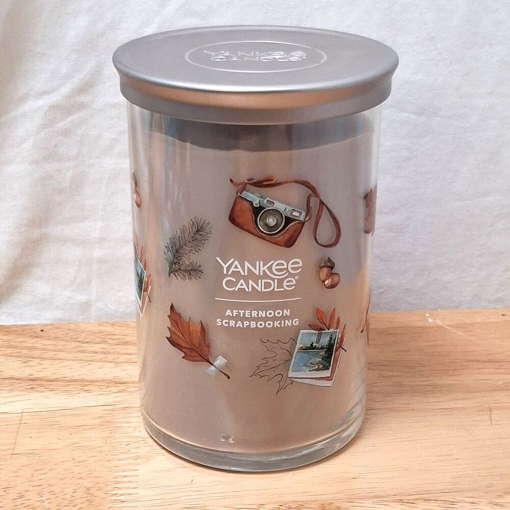 Yankee Candle Afternoon Scrapbooking Large 2 Wick Retired Fragrance READ